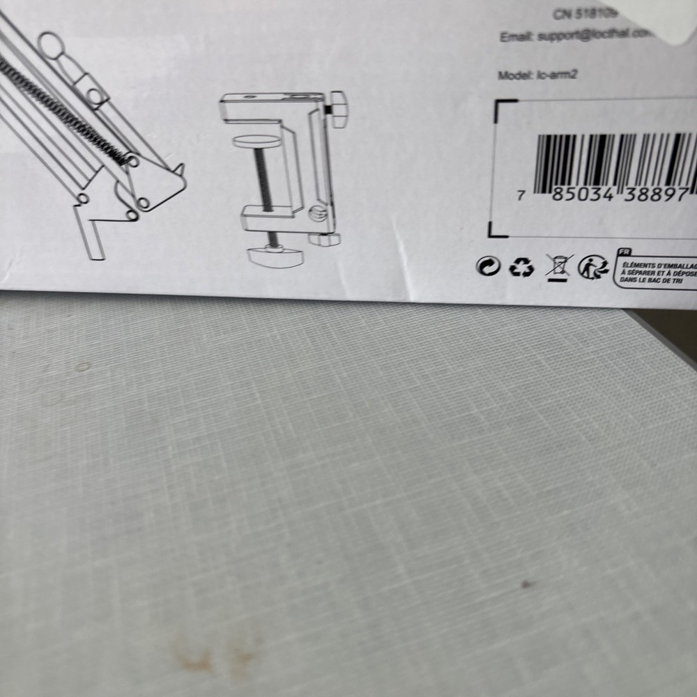 Adjustable Long Arm Clamp Desktop Tablet Stand with 360 Rotation