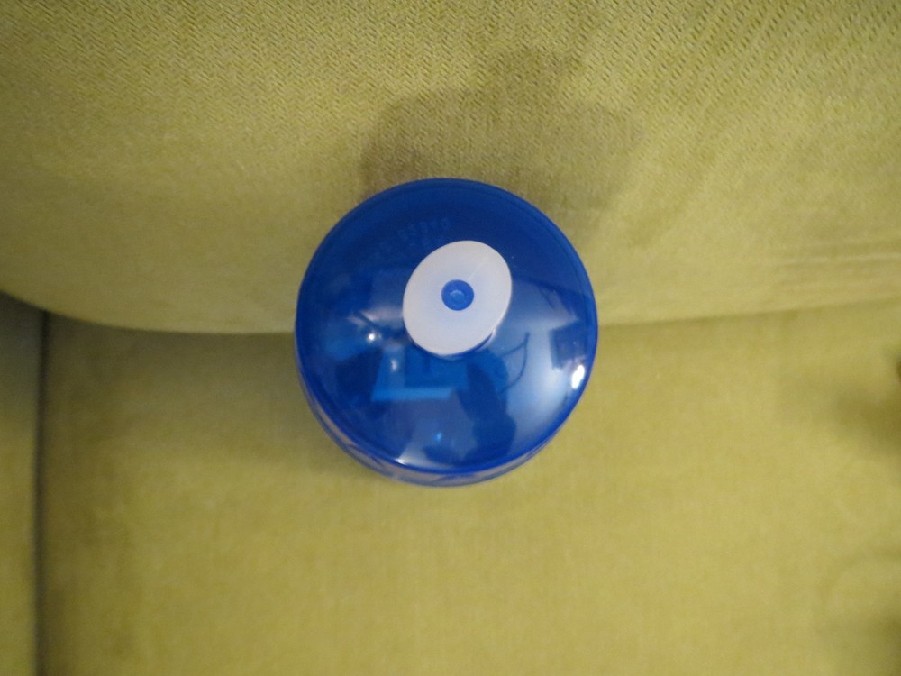 24oz Blue Translucent Plastic Water Bottle with Spectrum Logo