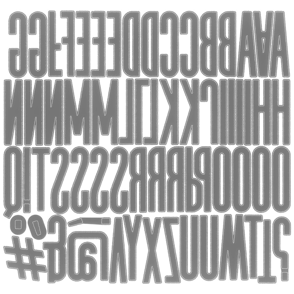 Sizzix Thinlits Alphanumeric Classic Upper 65pc #664223 Retail $22.99 Tim Holtz