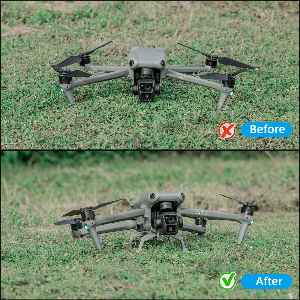 Foldable Extended Landing Gear Height Increase Buffer Training for Air 3 Drone