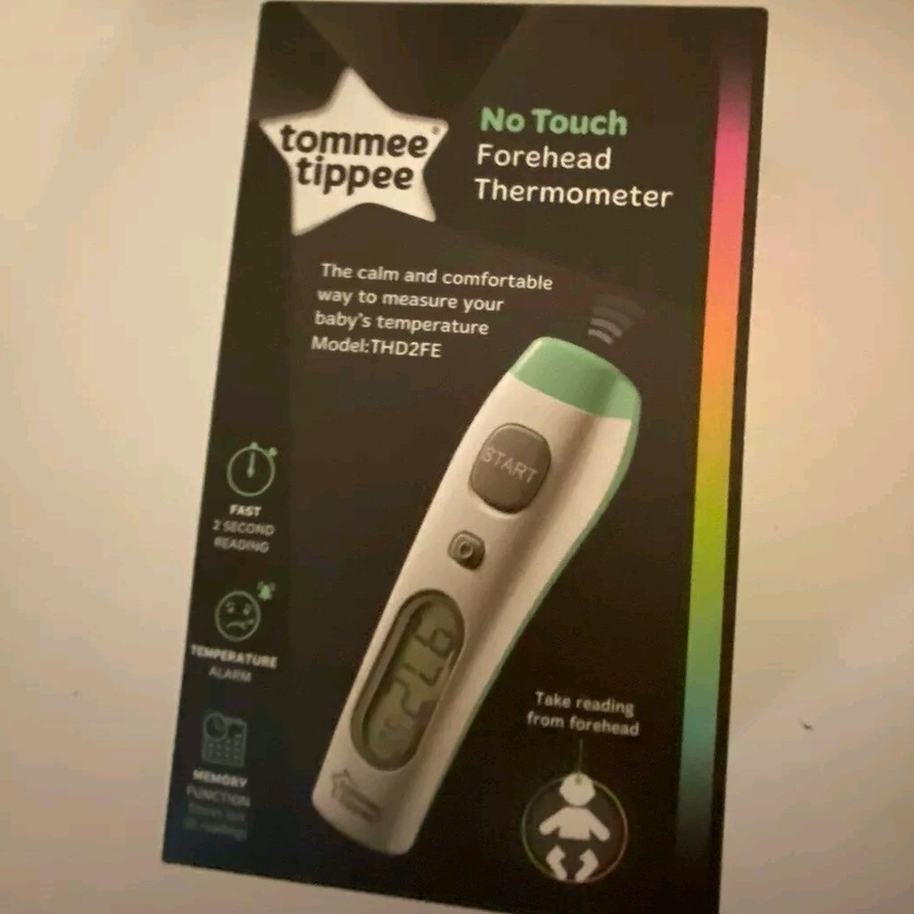 Tomee Tippee No Touch Forehead Thermometer THD2FE LCD Display 2 Second Reading