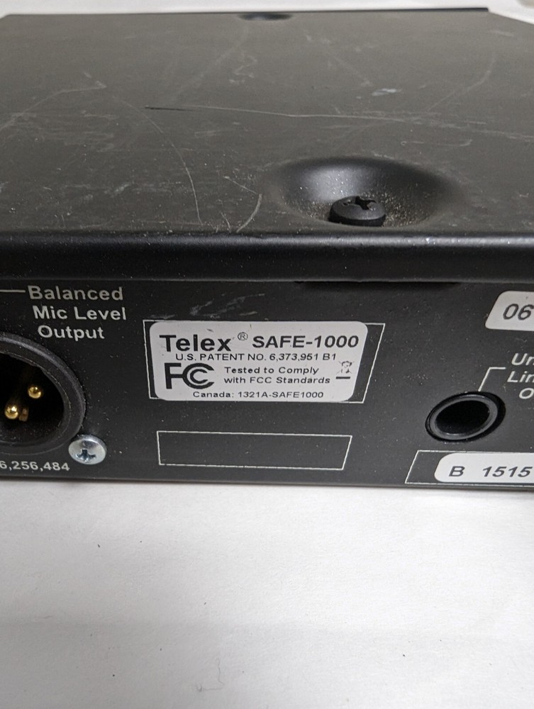 Telex Safe 1000 encrypted receiver base module only S.A.F.E. NO CORD