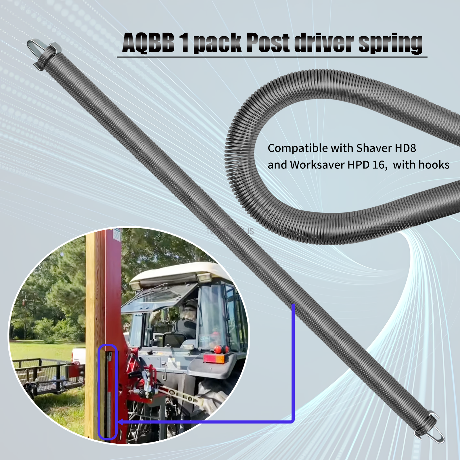 Shaver HD8 Work Saver HPD 16 40" Post Driver Spring with Hooks