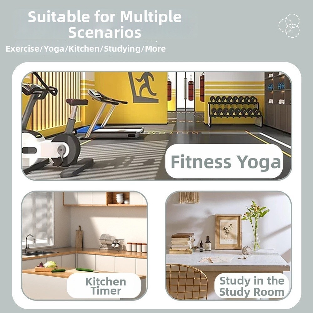 Noiseless LED For Kitchen Timer Magnetic Mount Countdown for Cooking Tasks