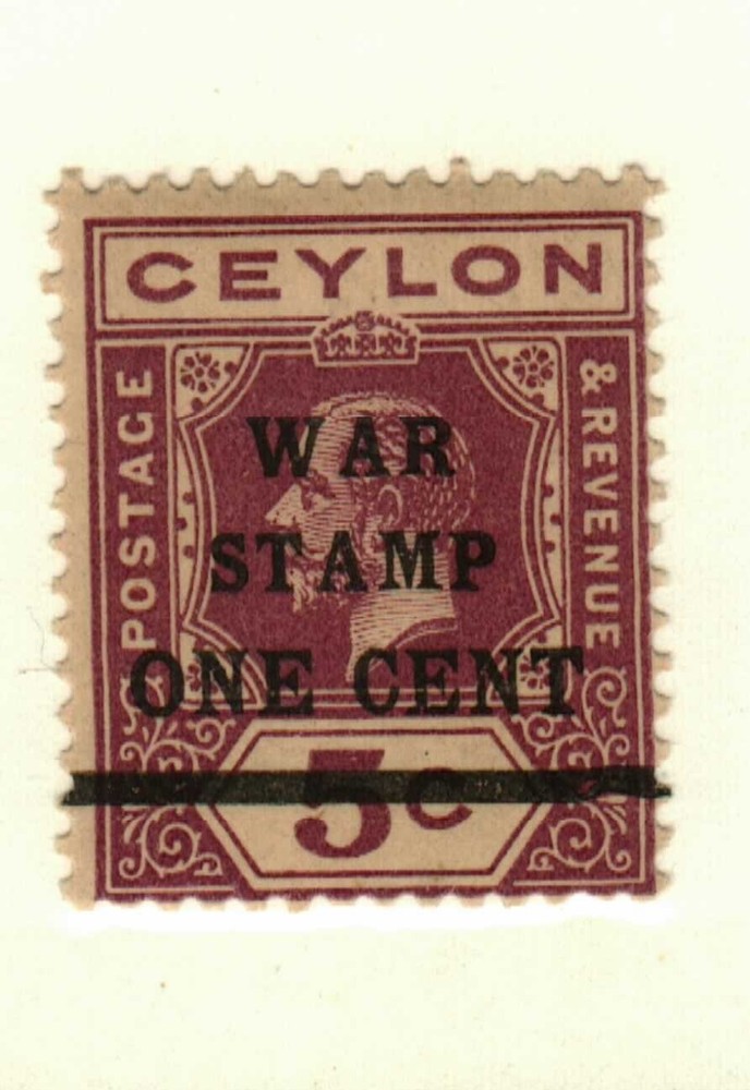 Ceylon #MR4 MNH War tax