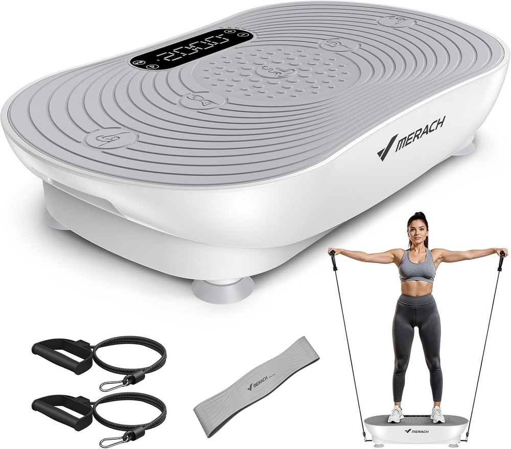 MERACH Vibration Plate Exercise Machine, Vibrating Platform for Lymphatic Draina
