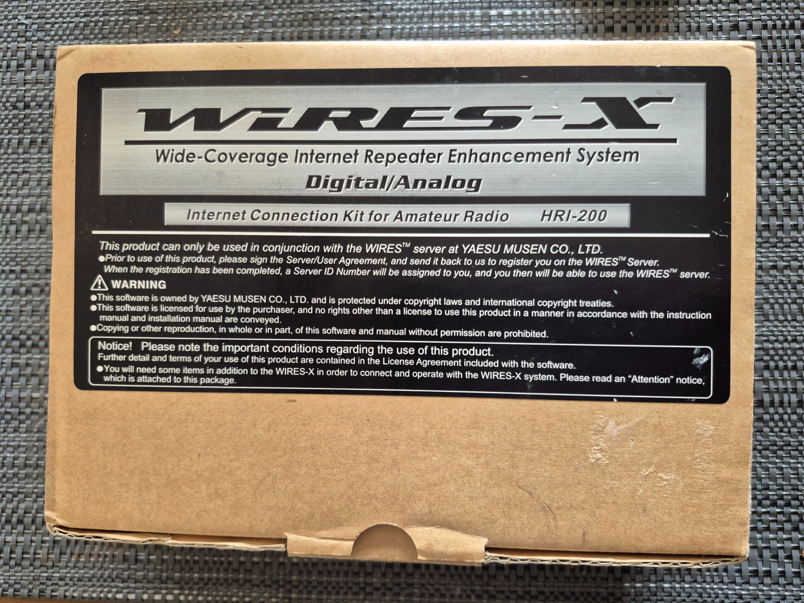 New Yaesu HRI200 WIRES-X  Internet Connection Kit Amateur Radio