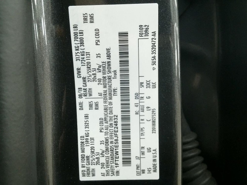 F150 2018 High Mounted Stop Light 104815292