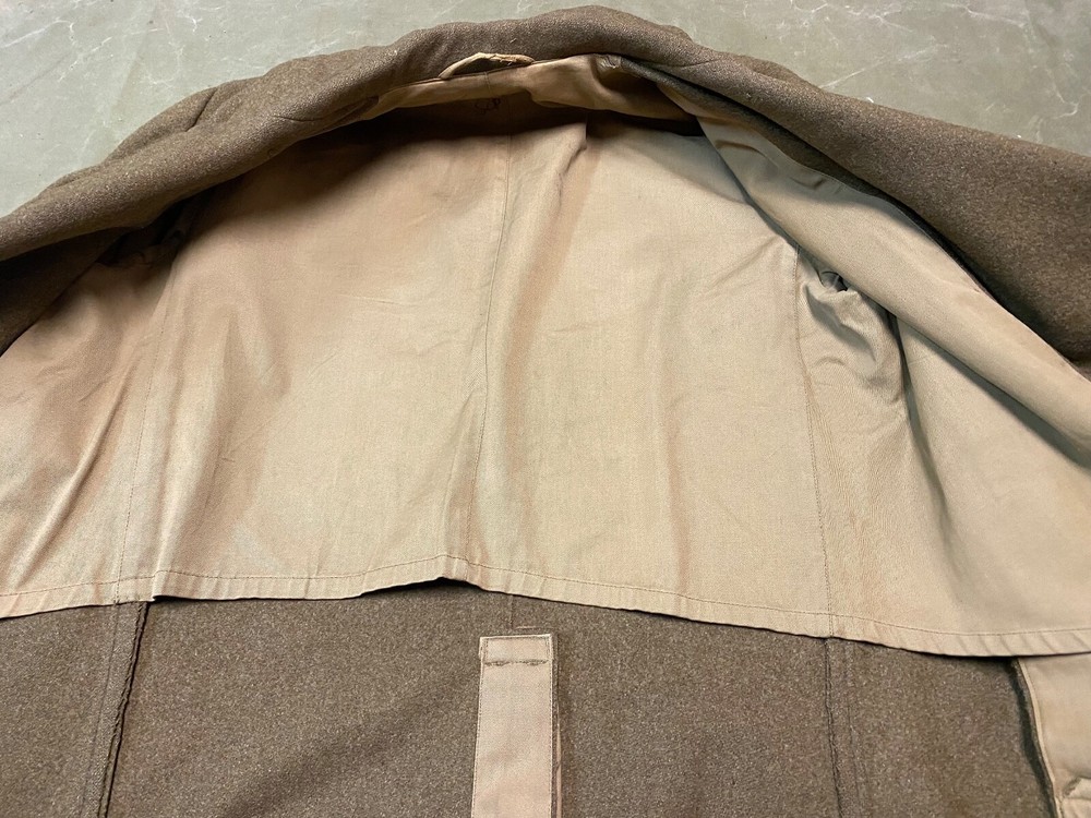 ORIGINAL WWII US ARMY WINTER M1938 "CUT DOWN" OVERCOAT COAT- MEDIUM/LARGE 42R