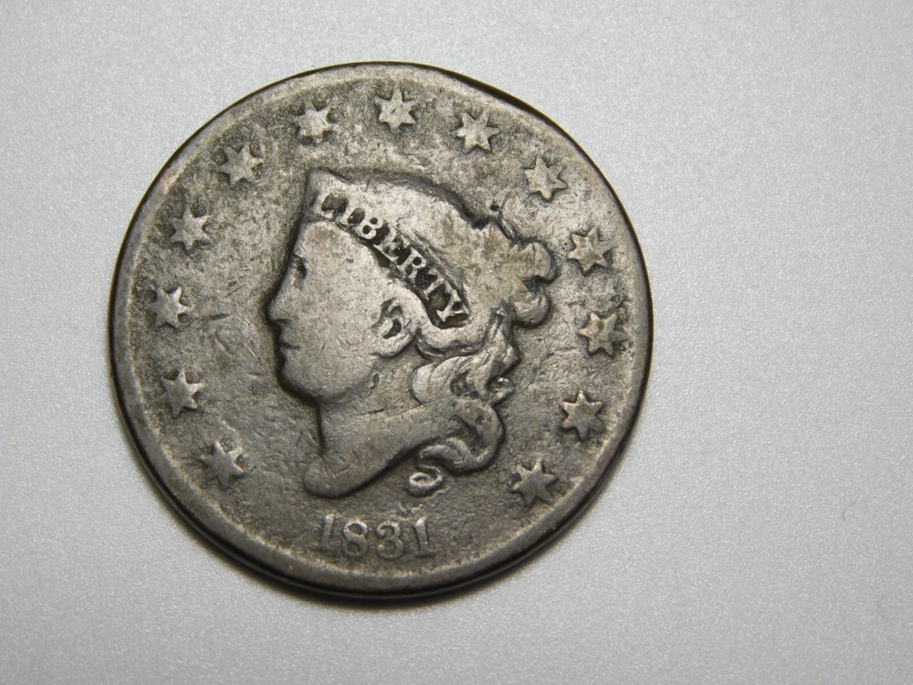 US COINS 1831 CORONET HEAD LARGE CENT