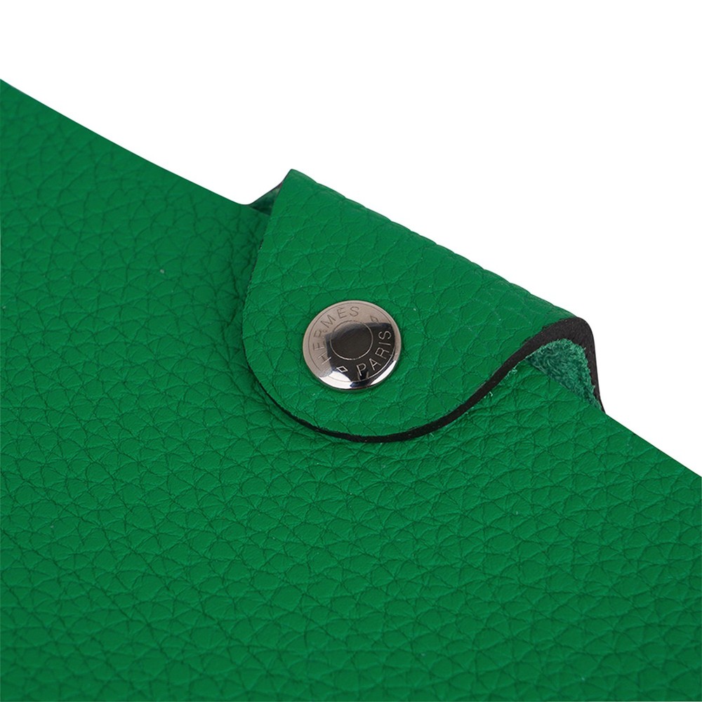 Hermes Ulysse Mini Notebook Cover Vert Bamboo New