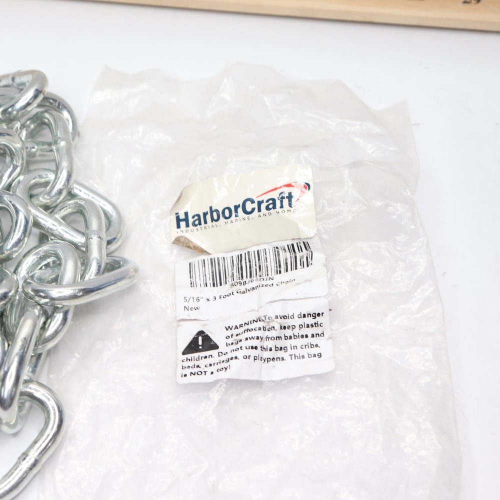 Harbor Craft Galvanized Chain 5/16" x 3'