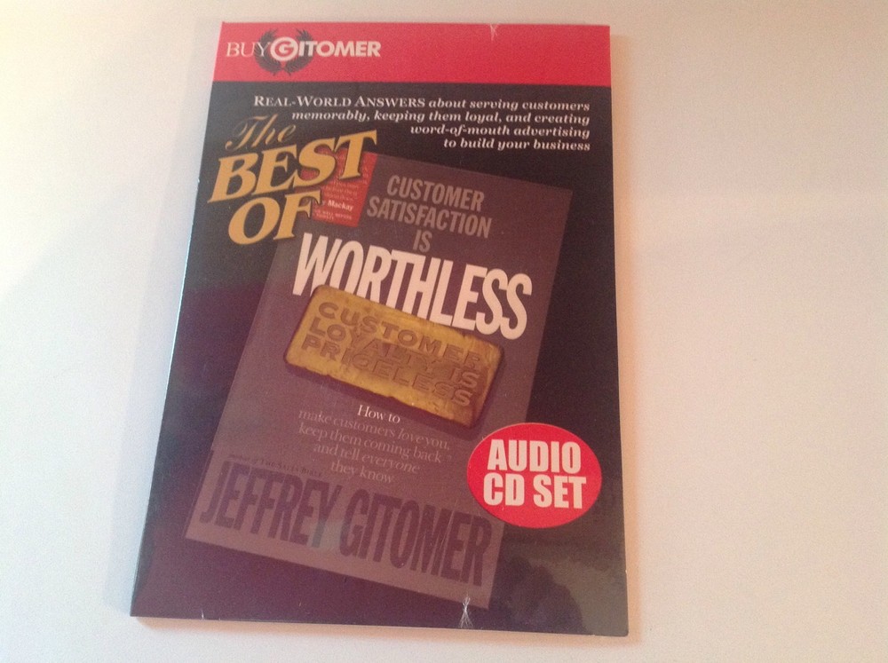 Jeffery Gitomer - 2 Disc Audio CD - Customer Satisfaction is Worthless