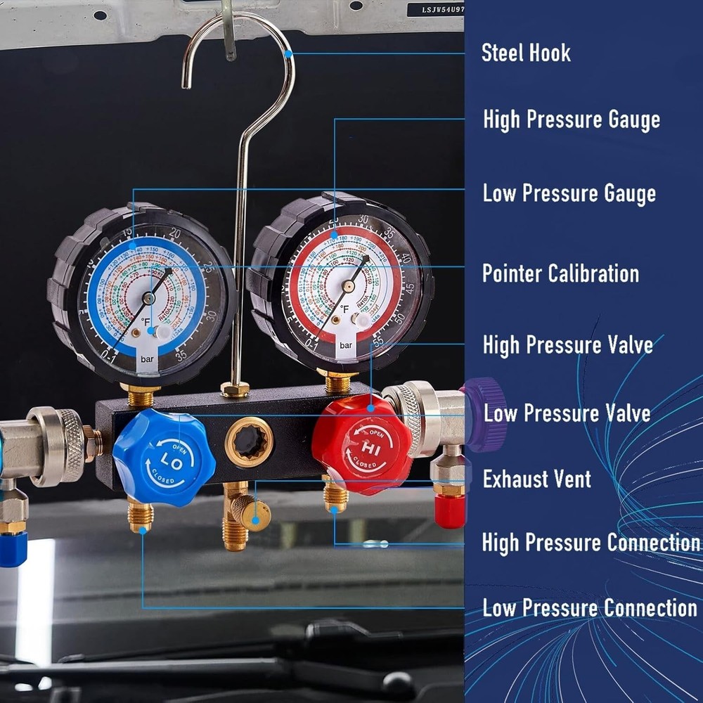 Durable AC Vacuum Pump Set for Efficient Refrigerant Handling and Installation