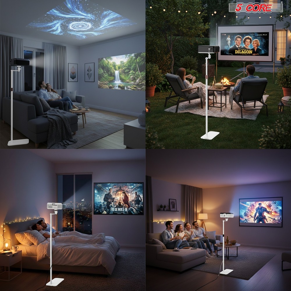 5 Core Projector Stand Floor Adjustable Heavy Base Universal Projectors Support
