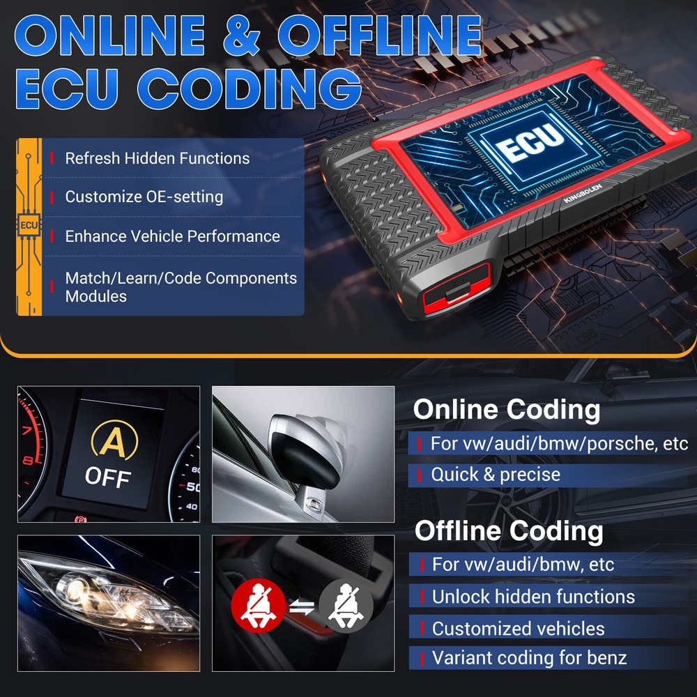 KINGBOLEN K7 BT Bidirectional Scanner Full System Diagnostic Tools ECU Coding