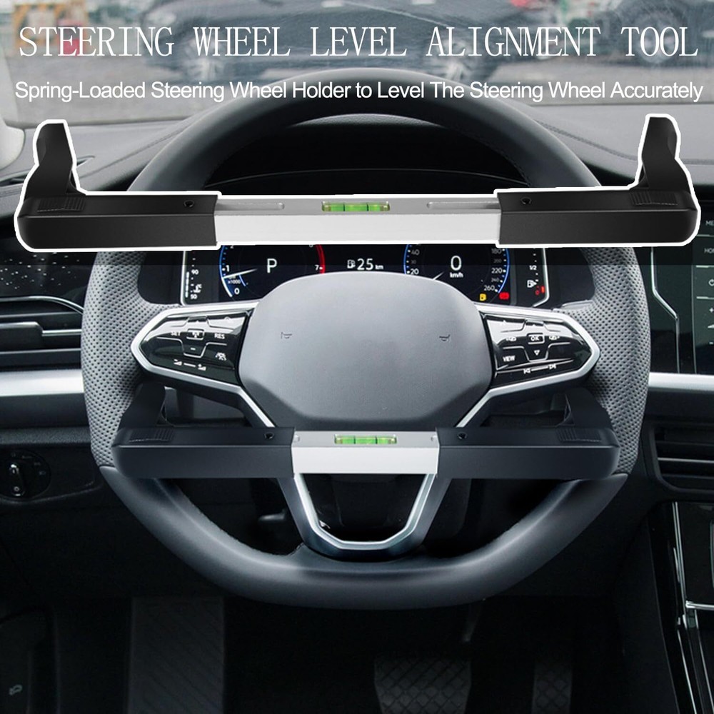 Steering Wheel Level Alignment Tool for Most Steering Wheel, Spring-Loaded Steer