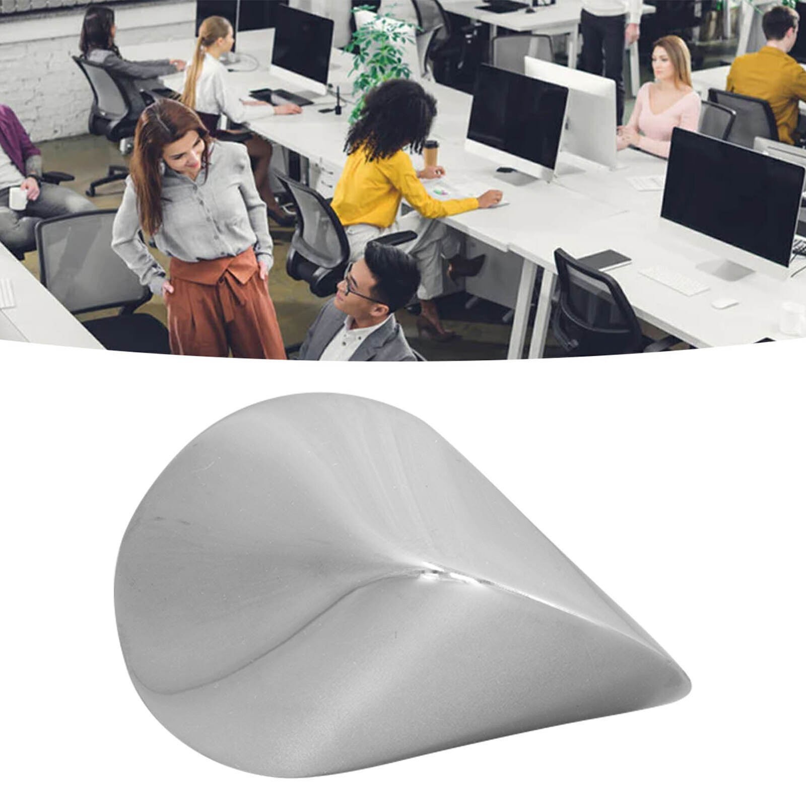 Oloid Desktop Toy Reduce Pressure Smoothing Surfaces Stainless Steel