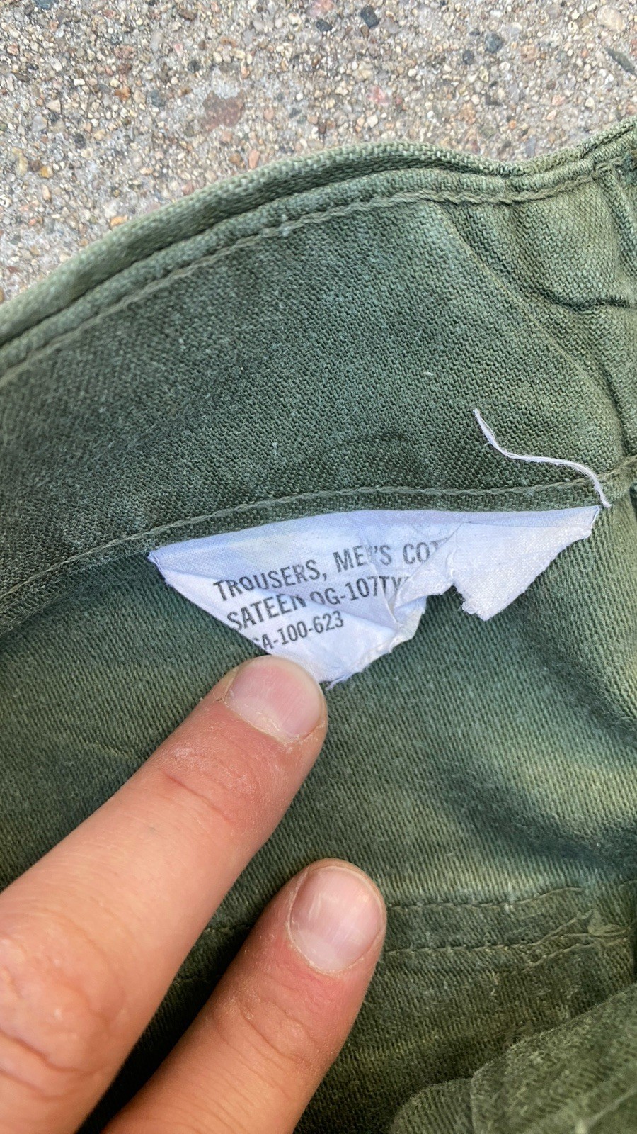 Vintage OG-107 Pants Fatigues 50s 60s Button Fly 32x31 Chopped Military Army