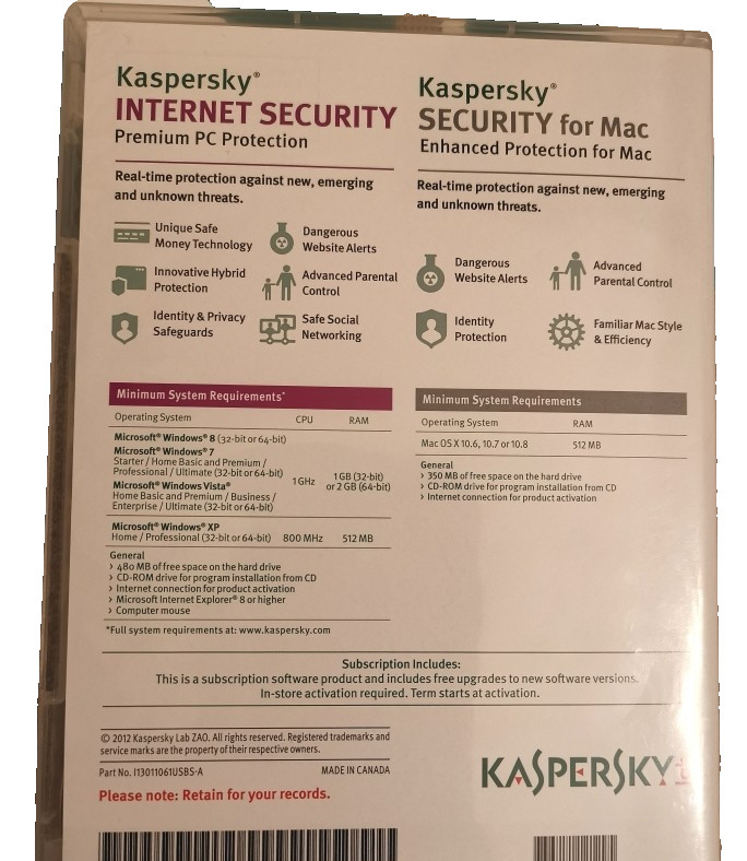 2 Dicks - KASPERSLab Best Buy Support 2012 Protection for Mac Security Software