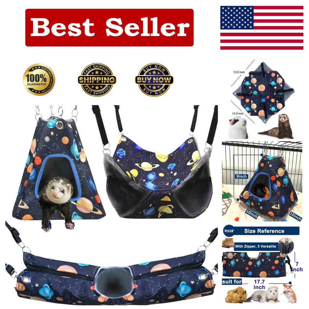 Galaxy Black Ferret Hammock Tent & Tunnel Set - Adjustable & Durable