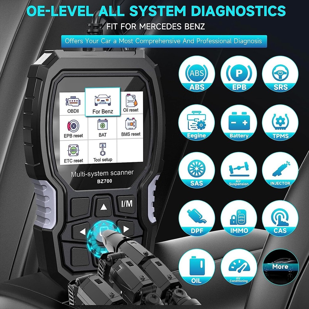 ANCEL BZ700 Full System Diagnostic for Mercedes Benz OBD2 Scanner Code Reader