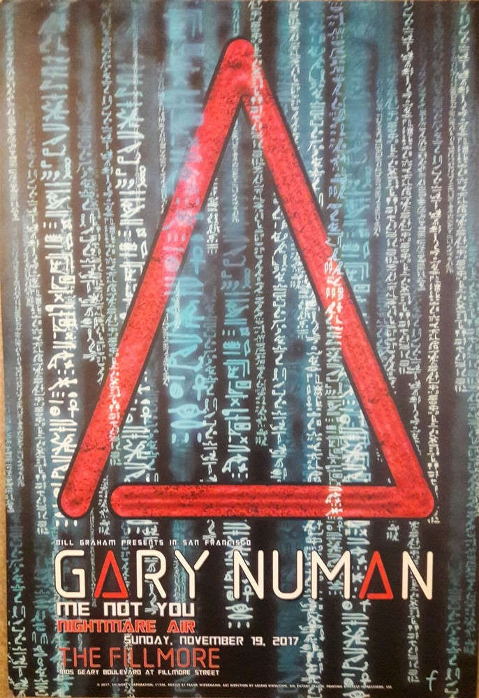Mint Gary Numan Fillmore Poster 2017 a