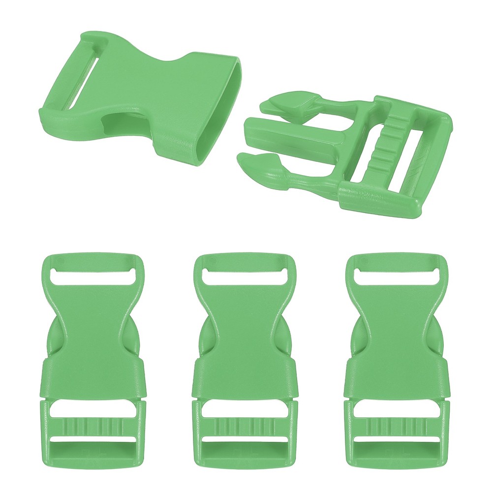 4 Pack Quick Side Release Buckle, 1" Plastic Buckle Clip, Green