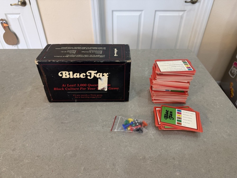 Rare! Blac Fax Trivia Game - Read Description