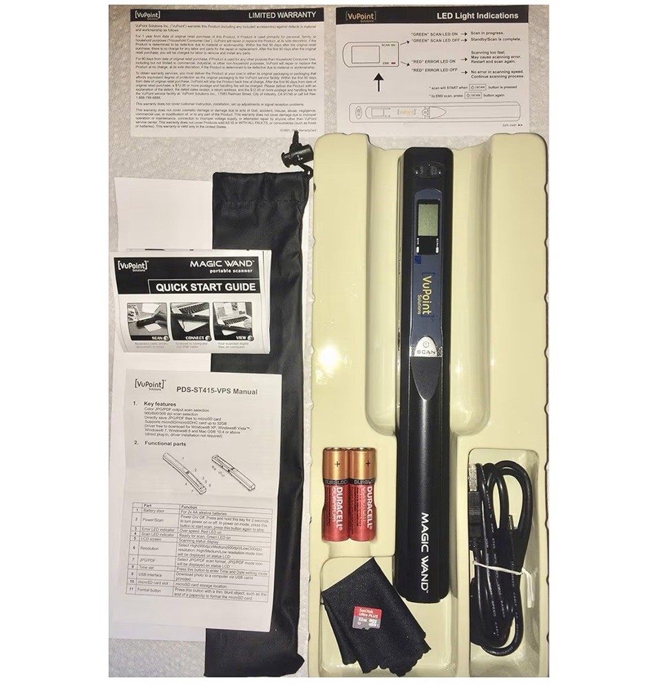 VuPoint Solutions Magic Wand Portable Scanner (PDS ST415 WM)