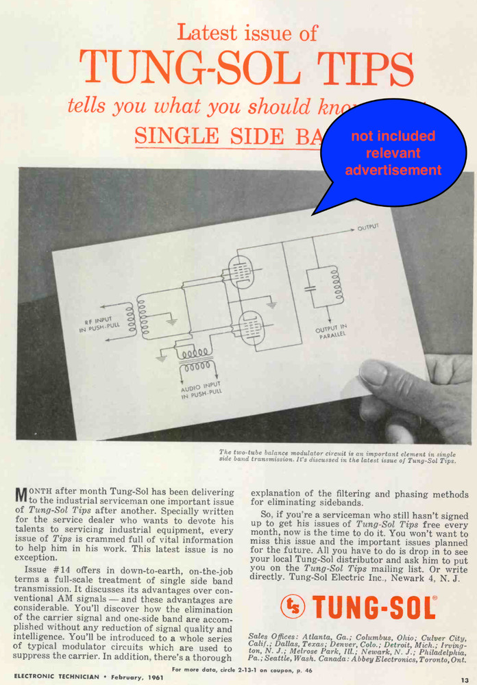1950's TUNG SOL TIPS ~ 2 issues #18 + #19 ~ Bulletin Industrial Electronics