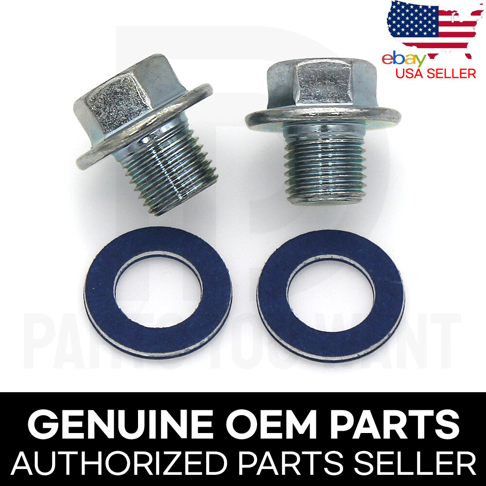 GENUINE Toyota Lexus OEM Oil Drain Plug 90341-12012 + Gasket 90430-12031 [2 SET]