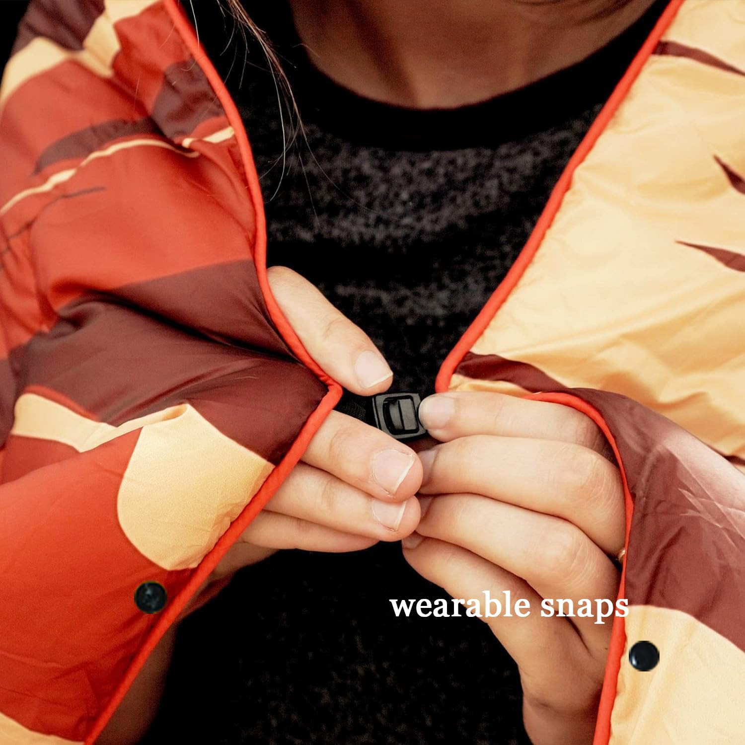 Camping Blanket, Puffy Waterproof Travel Blanket, Warm Cozy Picnic Blanket, for