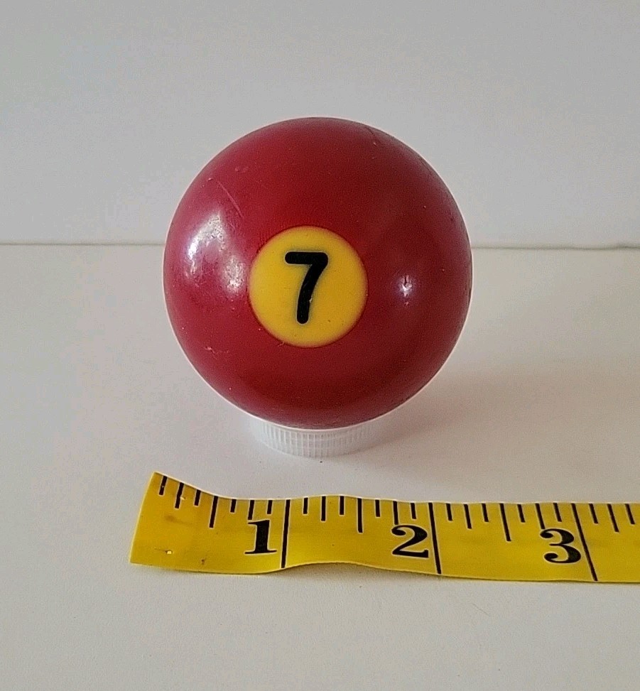 Vintage No. 7 Solid Red Pool Ball Billiard 2" Replacement (T)