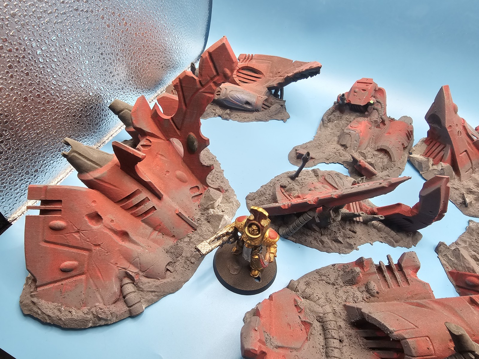 40K Eldar Aeldari Crashed Vehicle Terrain Set, Unpainted