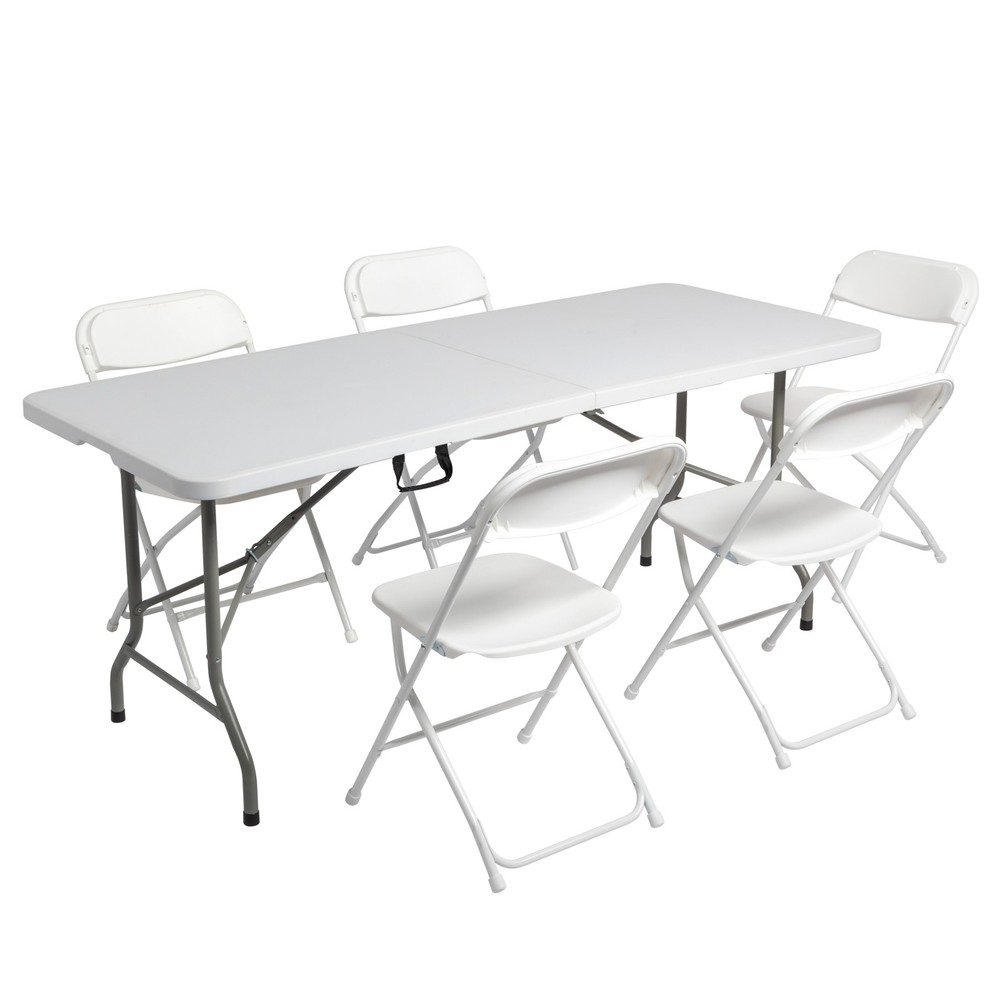 6FT Outdoor Courtyard Foldable Long Table New -