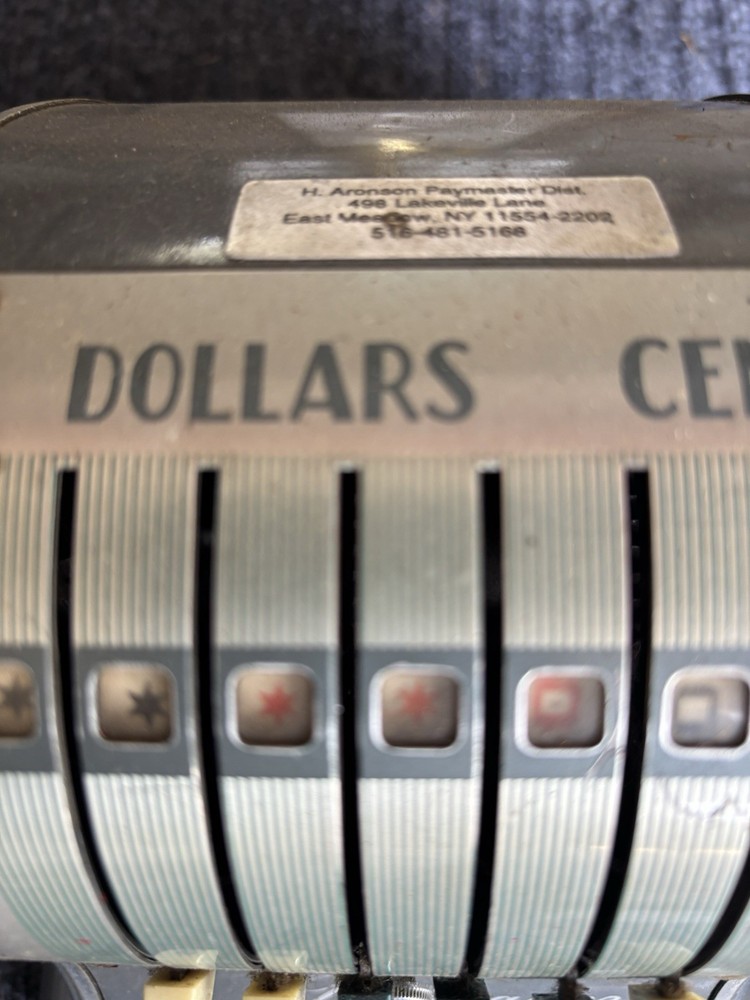 paymaster check writer vintage