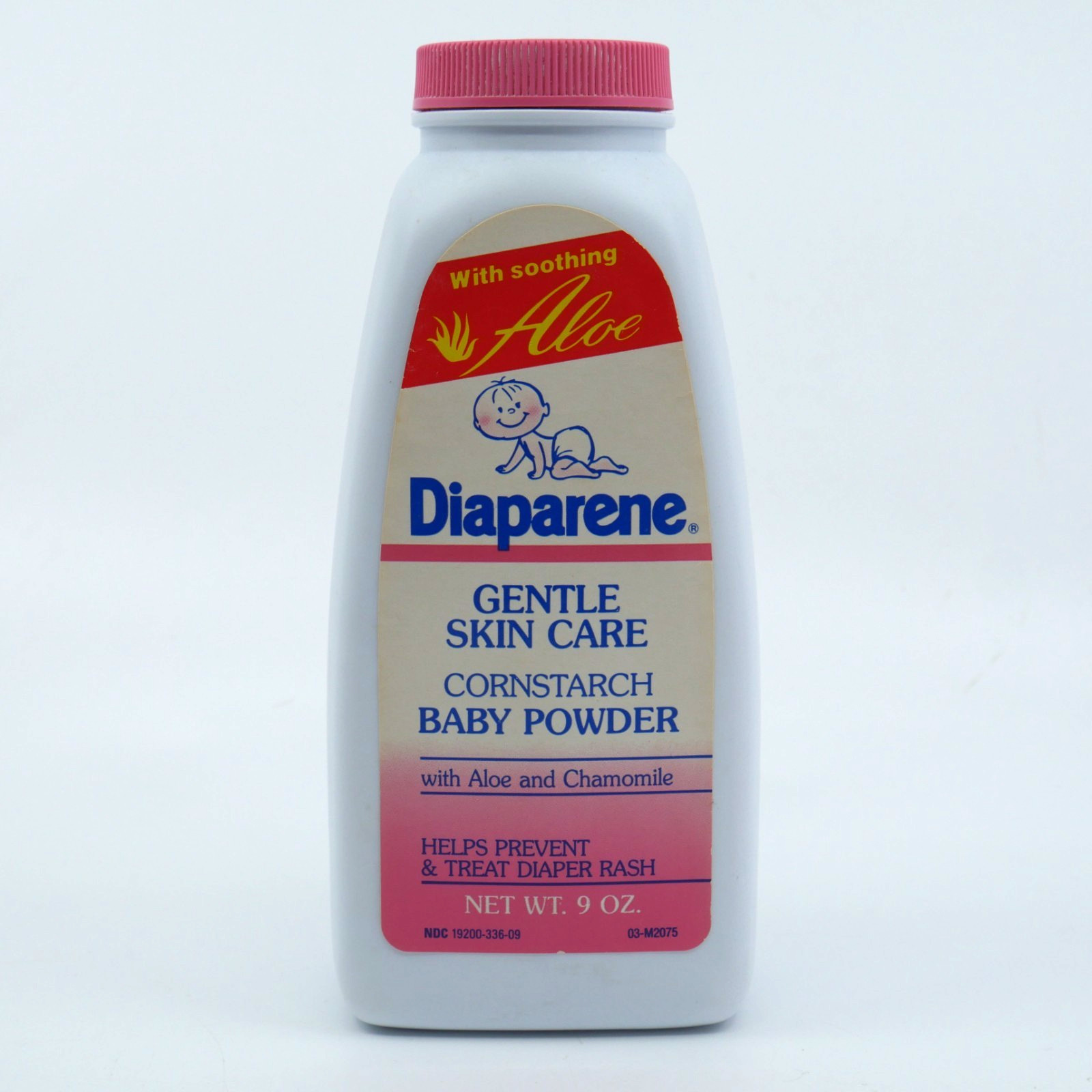 Vintage Diaparene Corn Starch Baby Powder bathroom prop 80s Chamomile Aloe