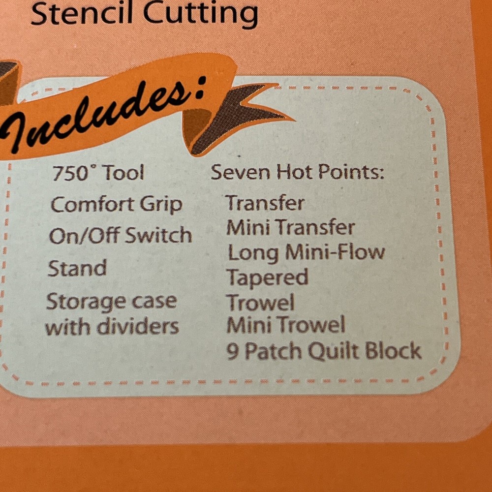 NEW Walnut Hollow Creative Textile Tool with 7 Hot Points & Case