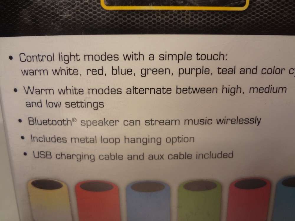 Defiant Rechargeable Color Changing LED Touch Light Bluetooth Speaker - Orange