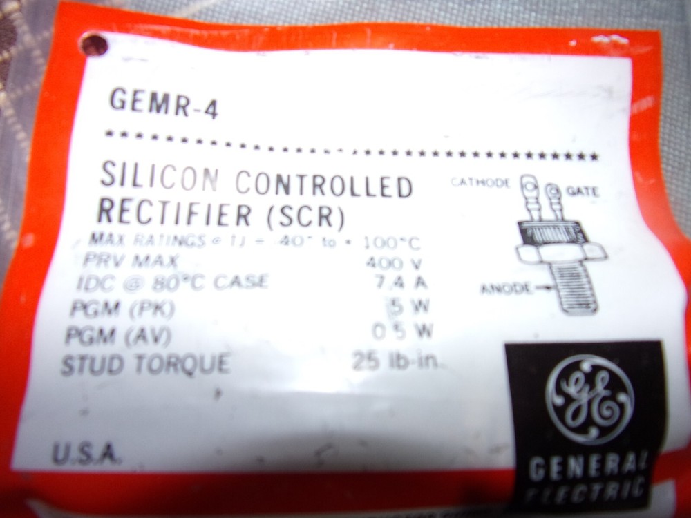 e GE  SILICON CONTROLLED RECTIFIER ( SCR )