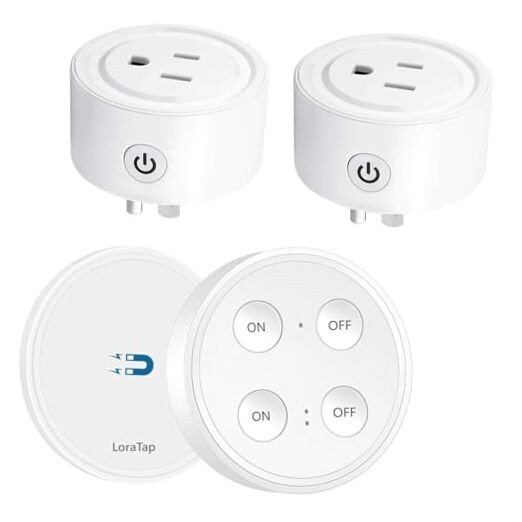 Mini Remote Control Outlet Plug: 656ft Range — Wireless 1 Remote + 2 Outlets