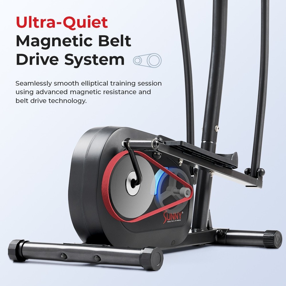 Smart Compact Magnetic Upright Elliptical Machine with Pulse Sensor Fully Body