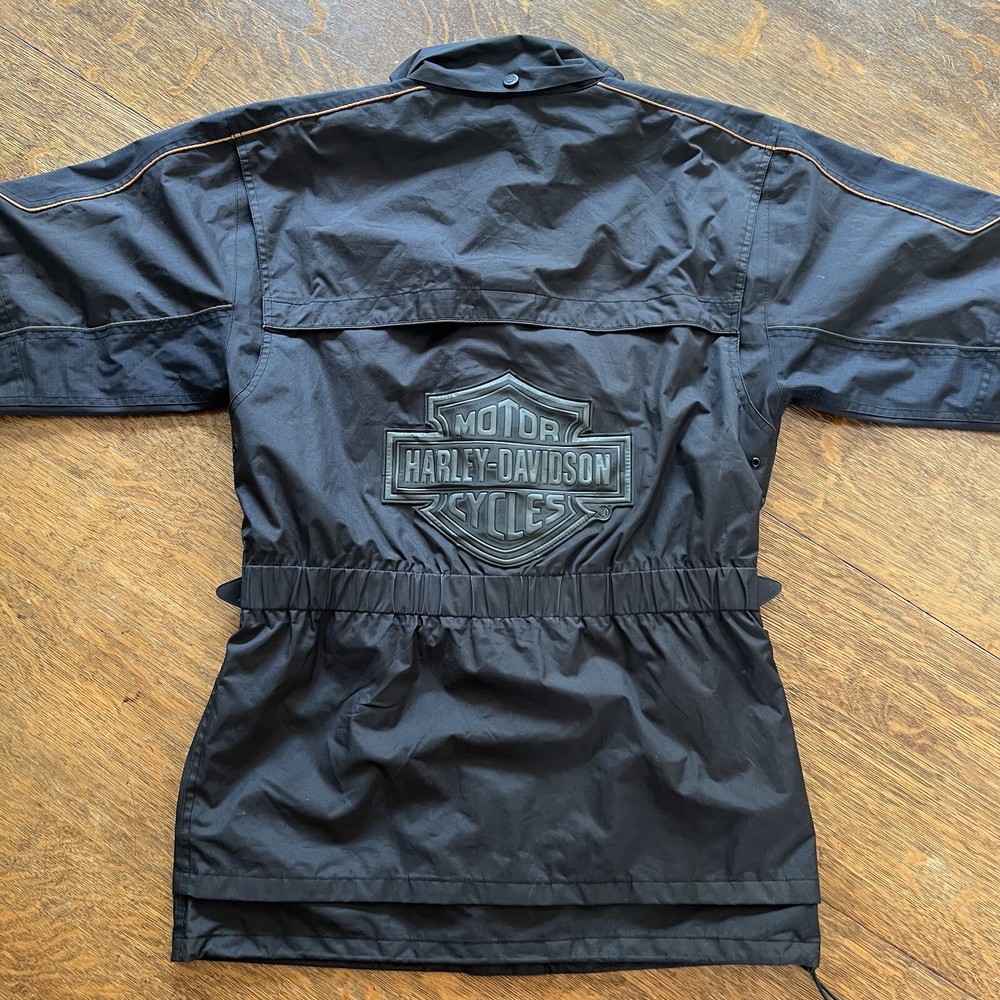 Harley Davidson Mens Rain Jacket Small Black PLEASE READ