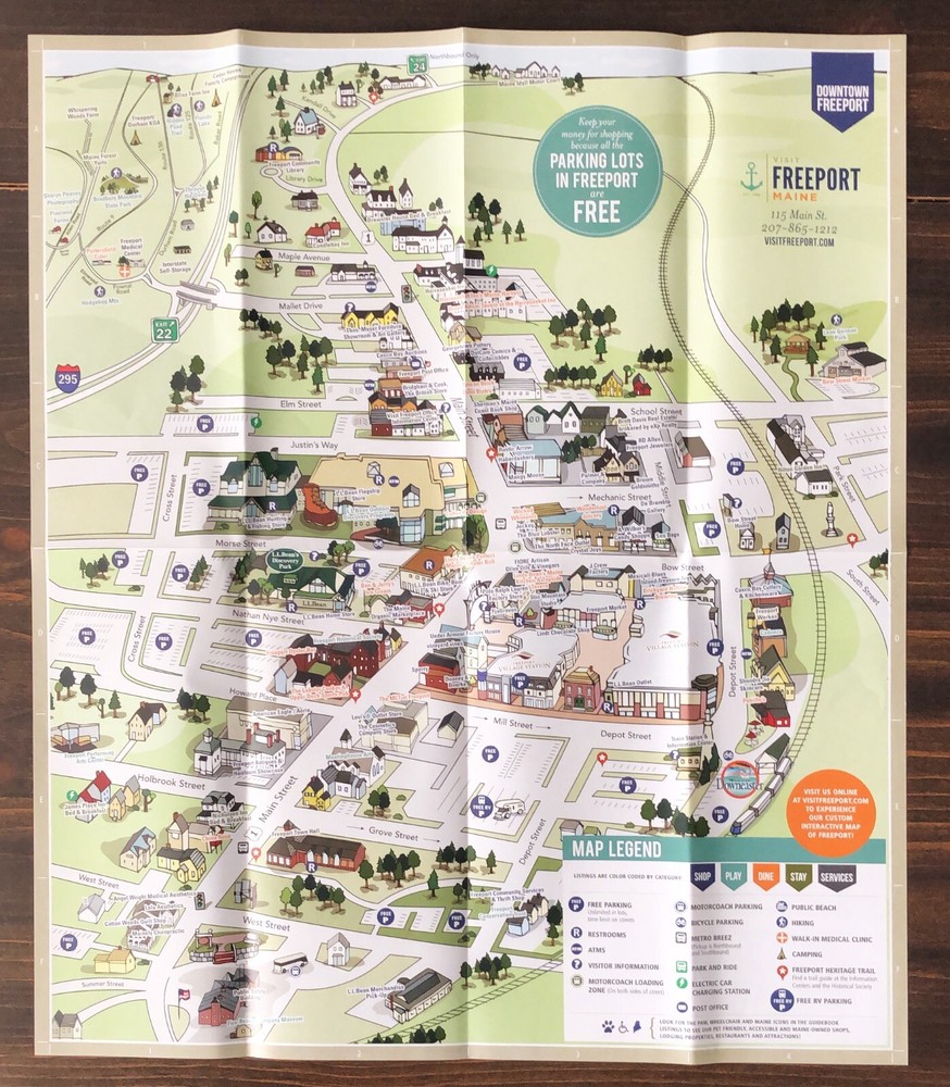 Freeport, Maine Visitors Map