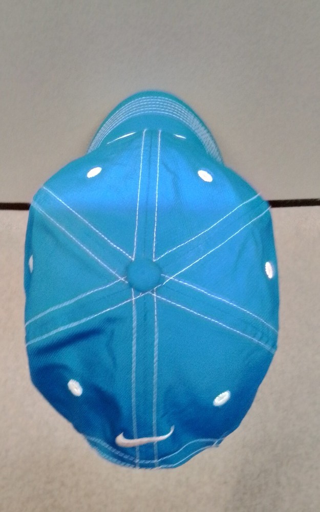 Nike Golf Baseball Hat White Stitching Blue Hat Adjustable Hook N' Loop Closure