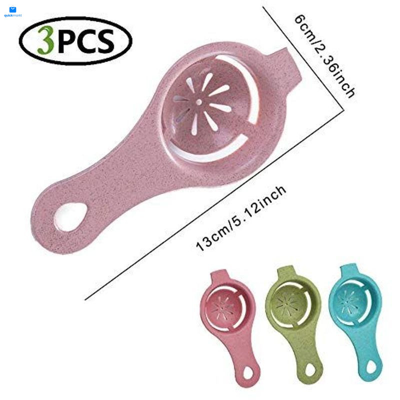 BAMUTU 3PCS Egg Separator Yolk White Pink