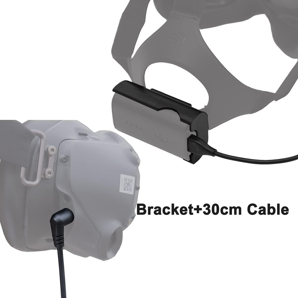 DJI FPV Goggles V2 Power Cable & Lightweight Battery Bracket for Enhanced Flight