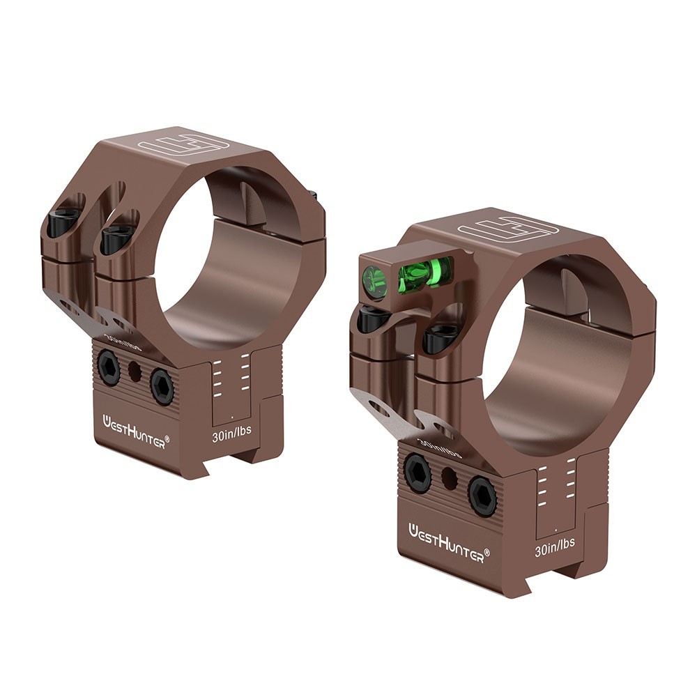 WestHunter Riser Dovetail Scope Rings 1"/30mm Adjustable Mounts Bubble Level