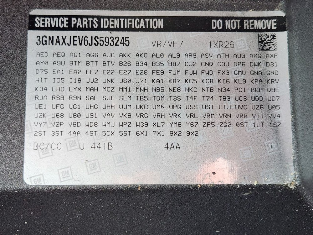 2018 Chevy Equinox 8" Display Screen and Control Panel